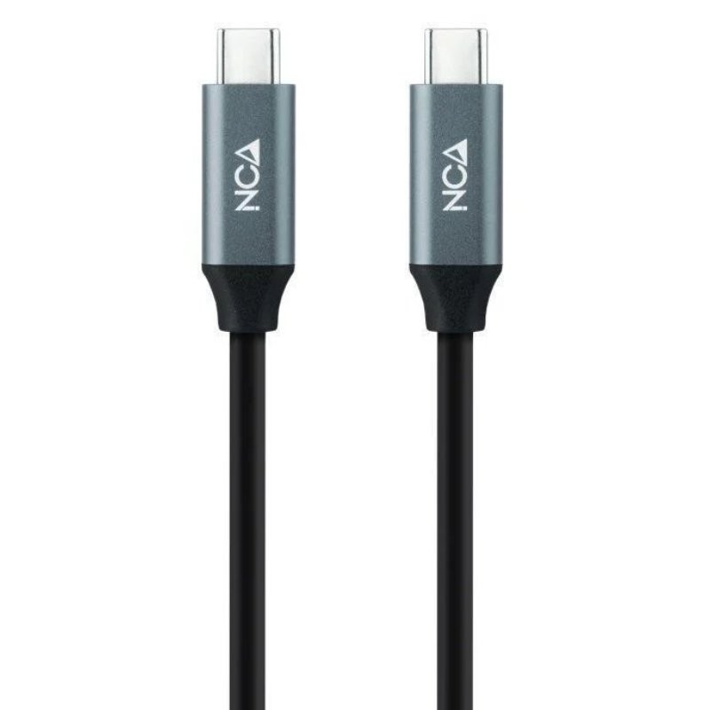 Cable USB 3.2 Tipo-C Nanocable 10.01.4303/ USB Tipo-C Macho - USB Tipo-C Macho/ hasta 100W/ 20Gbps/ 3m/ Gris y Negro