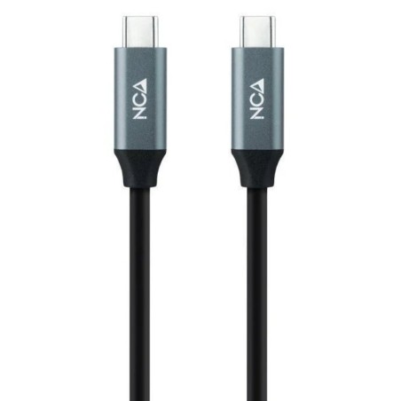 Cable USB 3.2 Tipo-C Nanocable 10.01.4303/ USB Tipo-C Macho - USB Tipo-C Macho/ hasta 100W/ 20Gbps/ 3m/ Gris y Negro