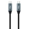 Cable USB 3.2 Tipo-C Nanocable 10.01.4303/ USB Tipo-C Macho - USB Tipo-C Macho/ hasta 100W/ 20Gbps/ 3m/ Gris y Negro