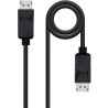 Cable DisplayPort 1.4 8K Nanocable 10.15.2801/ DisplayPort Macho - DisplayPort Macho/ 1m/ Certificado/ Negro