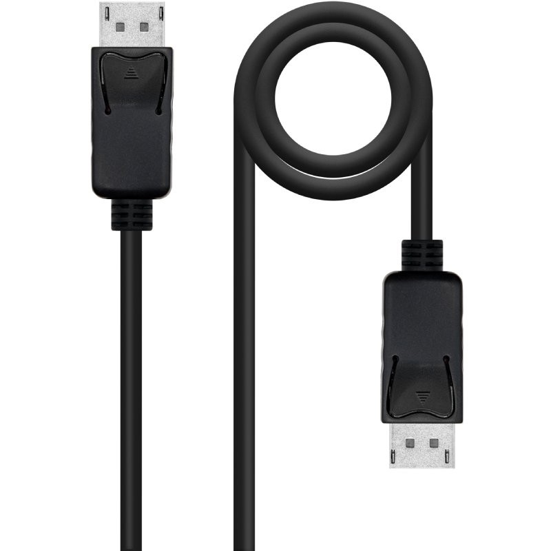 Cable DisplayPort 1.4 8K Nanocable 10.15.2802/ DisplayPort Macho - DisplayPort Macho/ 2m/ Certificado/ Negro