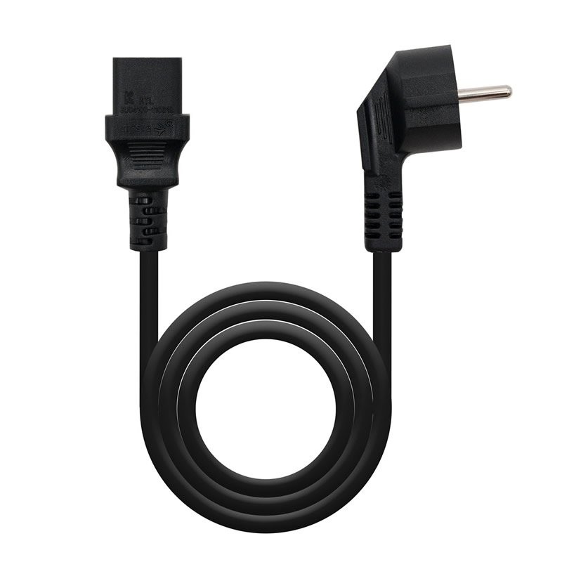Cable Alimentación CPU Nanocable 10.22.0110/ Schuko Macho - C13 Hembra/ 10m/ Negro