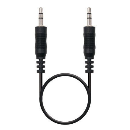 Cable Estéreo Nanocable 10.24.0100/ Jack 3.5 Macho - Jack 3.5 Macho/ 30cm/ Negro
