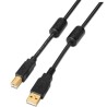 Cable USB 2.0 Impresora Aisens A101-0009/ USB Tipo-B Macho - USB Macho/ 2m/ Negro