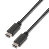 Cable USB 2.0 Tipo-C Aisens A107-0055/ USB Tipo-C Macho - USB Tipo-C Macho/ 480Mbps/ 50cm/ Negro