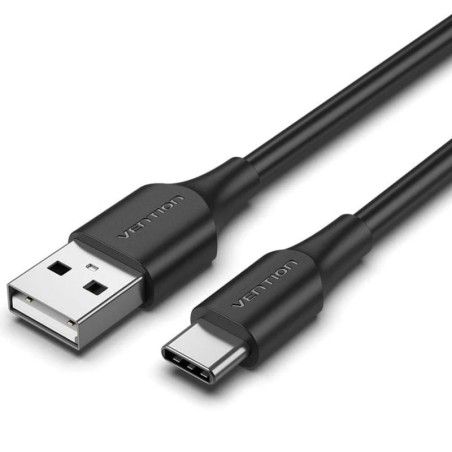 Cable USB 2.0 Tipo-C Vention CTHBG/ USB Tipo-C Macho - USB Macho/ 480Mbps/ 1.5m/ Negro