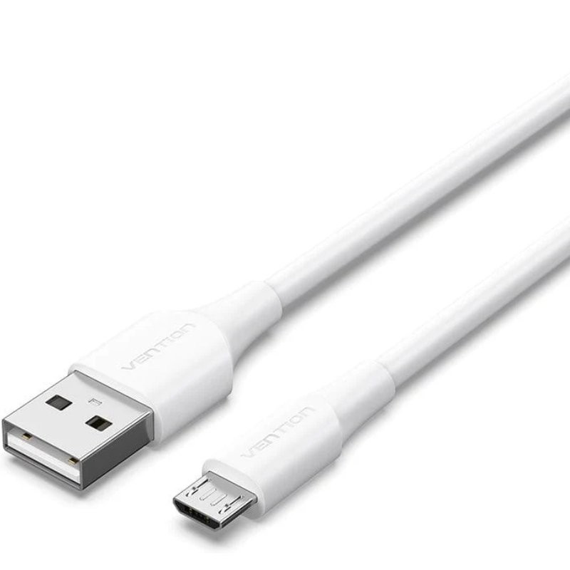 Cable USB 2.0 Vention CTIWH/ USB Macho - MicroUSB Macho/ 480Mbps/ 2m/ Blanco