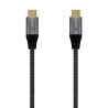 Cable USB 3.2 Tipo-C Aisens A107-0634 20GBPS 5A 100W/ USB Tipo-C Macho - USB Tipo-C Macho/ Hasta 100W/ 20Gbps/ 2m/ Gris