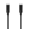Cable USB 3.2 Tipo-C Aisens A107-0707 5GBPS 3A 60W/ USB Tipo-C Macho - USB Tipo-C Macho/ Hasta 60W/ 5Gbps/ 5m/ Negro