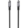 Cable USB 3.2 Tipo-C Aisens A107-0989/ USB Tipo-C Macho - USB Tipo-C Macho/ Hasta 100W/ 10Gbps/ 4m/ Negro