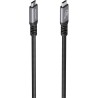 Cable USB 3.2 Tipo-C Aisens A107-0990/ USB Tipo-C Macho - USB Tipo-C Macho/ Hasta 100W/ 10Gbps/ 5m/ Negro