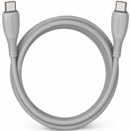 Cable USB 2.0 Tipo-C Vention TRVHF/ USB Tipo-C Macho - USB Tipo-C Macho/ Hasta 60W/ 480Mbps/ 1m/ Gris