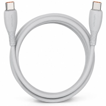 Cable USB 2.0 Tipo-C Vention TRWHF/ USB Tipo-C Macho - USB Tipo-C Macho/ Hasta 100W/ 480Mbps/ 1m/ Gris