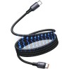Cable Magnético USB 2.0 Tipo-C 5A Vention TSABG/ USB Tipo-C Macho - USB Tipo-C Macho/ Hasta 240W/ 480Mbps/ 1.5m/ Negro