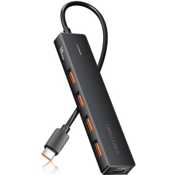 Hub USB 3.2 Vention CHJBB/ 4xUSB/ 1xUSB Tipo-C