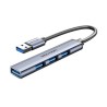 Hub USB 3.0 Vention CKOHB/ 4xUSB/ Gris