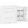 Placa de Pared Tipo 86 Vention IFFW0/ 4 Puertos RJ45