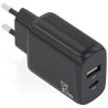 Cargador de Pared GaN Aisens A110-0924/ 1xUSB Tipo-C/ 1xUSB/ 30W/ Negro