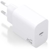Cargador de Pared GaN Aisens A110-0938/ 1xUSB Tipo-C/ 20W/ Blanco