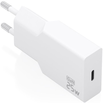Cargador de Pared GaN Aisens A110-0999/ 1xUSB Tipo-C/ 25W/ Blanco