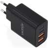 Cargador de Pared GaN Aisens A110-1028/ 2xUSB Tipo-C/ 2xUSB/ 32W/ Negro