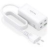 Cargador Sobremesa GaN Aisens ASCH-100W4P053-W/ 3xUSB Tipo-C/ 1xUSB/ 100W
