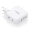Cargador de Pared GaN Aisens ASCH-140W3P030-W/ 2xUSB Tipo-C/ 1xUSB/ 140W
