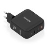 Cargador de Pared GaN Aisens ASCH-140W3P031-BK/ 2xUSB Tipo-C/ 1xUSB/ 140W