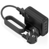 Cargador Sobremesa GaN Aisens ASCH-140W4P056-BK/ 3xUSB Tipo-C/ 1xUSB/ 140W