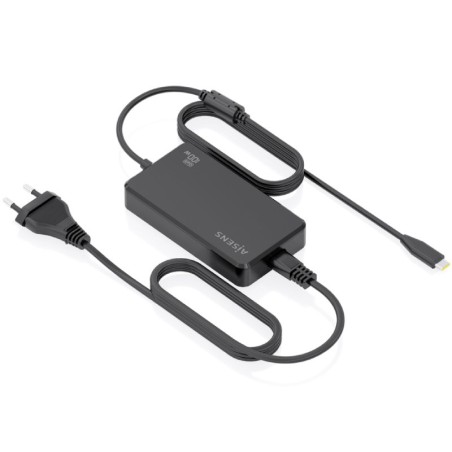 Cargador Sobremesa GaN Aisens ASCH-1PD100D070-BK/ 1xUSB Tipo-C/ 100W