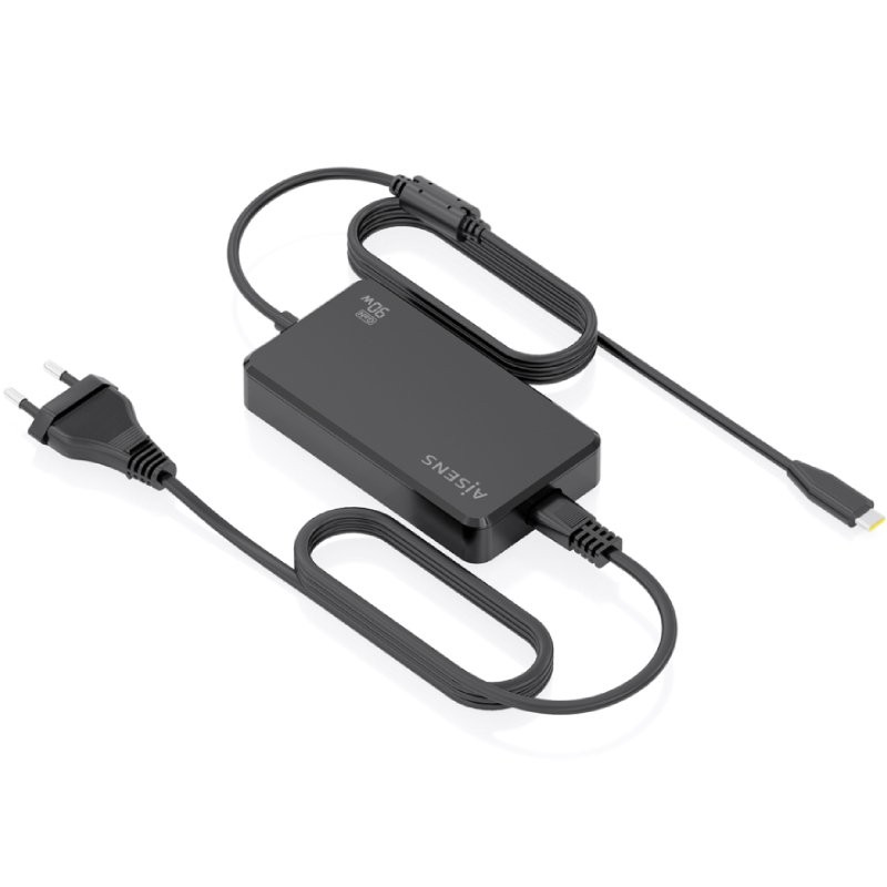 Cargador de Portátil GaN Aisens ASCH-1PD90D069-BK/ 1xUSB Tipo-C/ 90W/ Automático/ Voltaje 5-20V