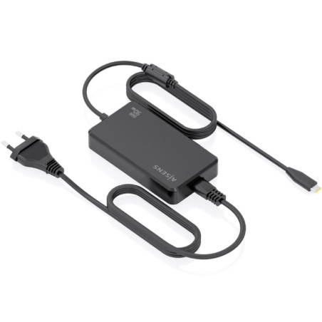 Cargador de Portátil GaN Aisens ASCH-1PD90D069-BK/ 1xUSB Tipo-C/ 90W/ Automático/ Voltaje 5-20V