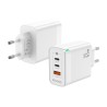 Cargador de Pared GaN Aisens ASCH-65W3P007-W/ 2xUSB Tipo-C/ 1x USB/ 65W