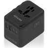 Cargador de Pared Universal GaN para Viaje Aisens ASPS-2A3C09-BK/ Toma de Corriente Universal/ 3xUSB Tipo-C/ 2xUSB/ 35W