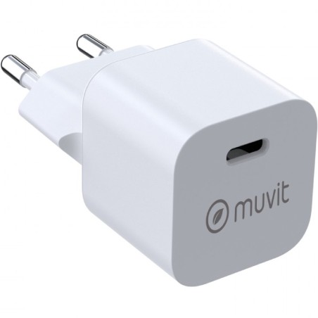Cargador de Pared Muvit For Change MCACC0048/ 1xUSB Tipo-C/ 20W