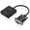 Cable Conversor Aisens A115-0873/ VGA Macho/ HDMI Hembra - Jack 3.5 Hembra - MicroUSB / 20cm/ Negro