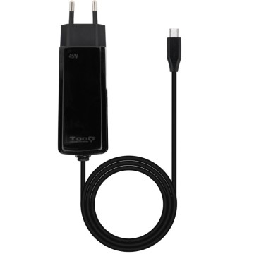 Cargador de Portátil GaN TooQ TQLC-USBCGAN45PD-C USB Tipo-C/ 45W/ Automático/ Voltaje 5-20V