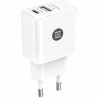 Cargador de Pared Tech One Tech TEC2904/ 1xUSB Tipo-C/ 1xUSB/ 12W/ Blanco