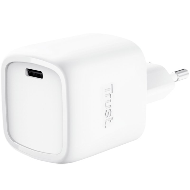 Cargador de Pared GaN Trust Maxo 30W/ 1xUSB Tipo-C/ 30W