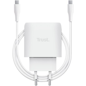 Cargador de Pared GaN Trust Maxo 45W/ 1xUSB Tipo-C/ Incluye Cable USB Tipo-C/ 45W