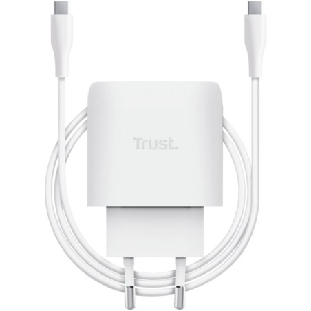 Cargador de Pared GaN Trust Maxo 45W/ 1xUSB Tipo-C/ Incluye Cable USB Tipo-C/ 45W