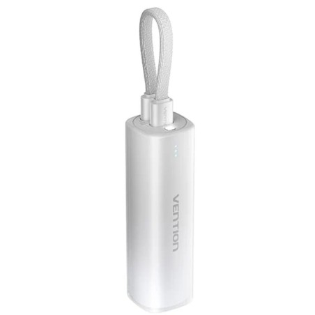 Powerbank 5000mAh Vention FHWM0/ 20W/ Gris/ Incluye Cable USB Tipo-C y Lightning