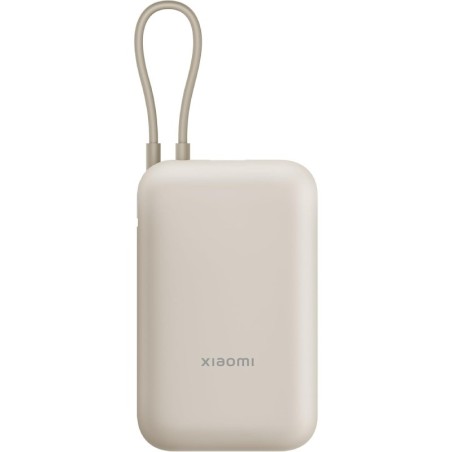 Powerbank 20000mAh Xiaomi 33W Power Bank Integrated Cable/ 33W/ Beige/ Incluye Cable USB Tipo-C