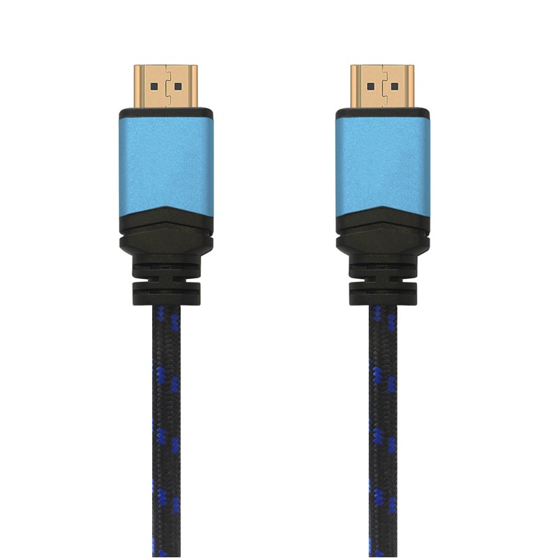 Cable HDMI 2.0 4K Aisens A120-0356 V2/ HDMI Macho - HDMI Macho/ 1m/ Negro/ Azul