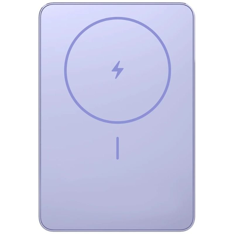 Powerbank 5000mAh Xiaomi Super Slim Magnetic Power Bank 5000/ Wireless/ Púrpura/ Incluye Cable USB Tipo-C