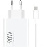 Cargador de Pared GaN Xiaomi 90W HyperCharge Combo (Type-A)/ 1xUSB + Cable USB Tipo-C/ 90W