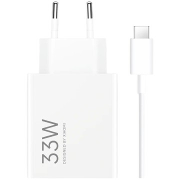 Cargador de Pared Xiaomi 33W Charging Combo USB Type-A/ 1xUSB + Cable USB Tipo-C/ 33W