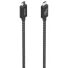 Cable USB 4.0 Tipo-C Aisens A156-0868/ USB Tipo-C Macho - USB Tipo-C Macho/ Hasta 240W/ 40Gbps/ 1.5m/ Gris