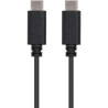 Cable USB 2.0 Tipo-C Nanocable 10.01.2301/ USB Tipo-C Macho - USB Tipo-C Macho/ 480Mbps/ 1m/ Negro