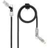 Cable USB 2.0 Tipo-C Nanocable 10.01.2602/ USB Tipo-C Macho + USB Macho - USB Tipo-C Macho + Lightning Macho/ Hasta 27W/ 480Mbps